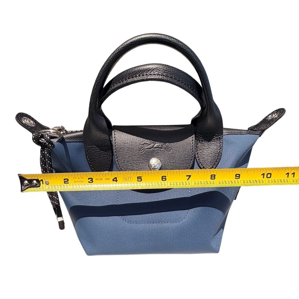 Longchamp Le Pliage Xtra XS Navy Crossbody Bag NWT Nylon Leather Trim NWT - Picture 8 of 9